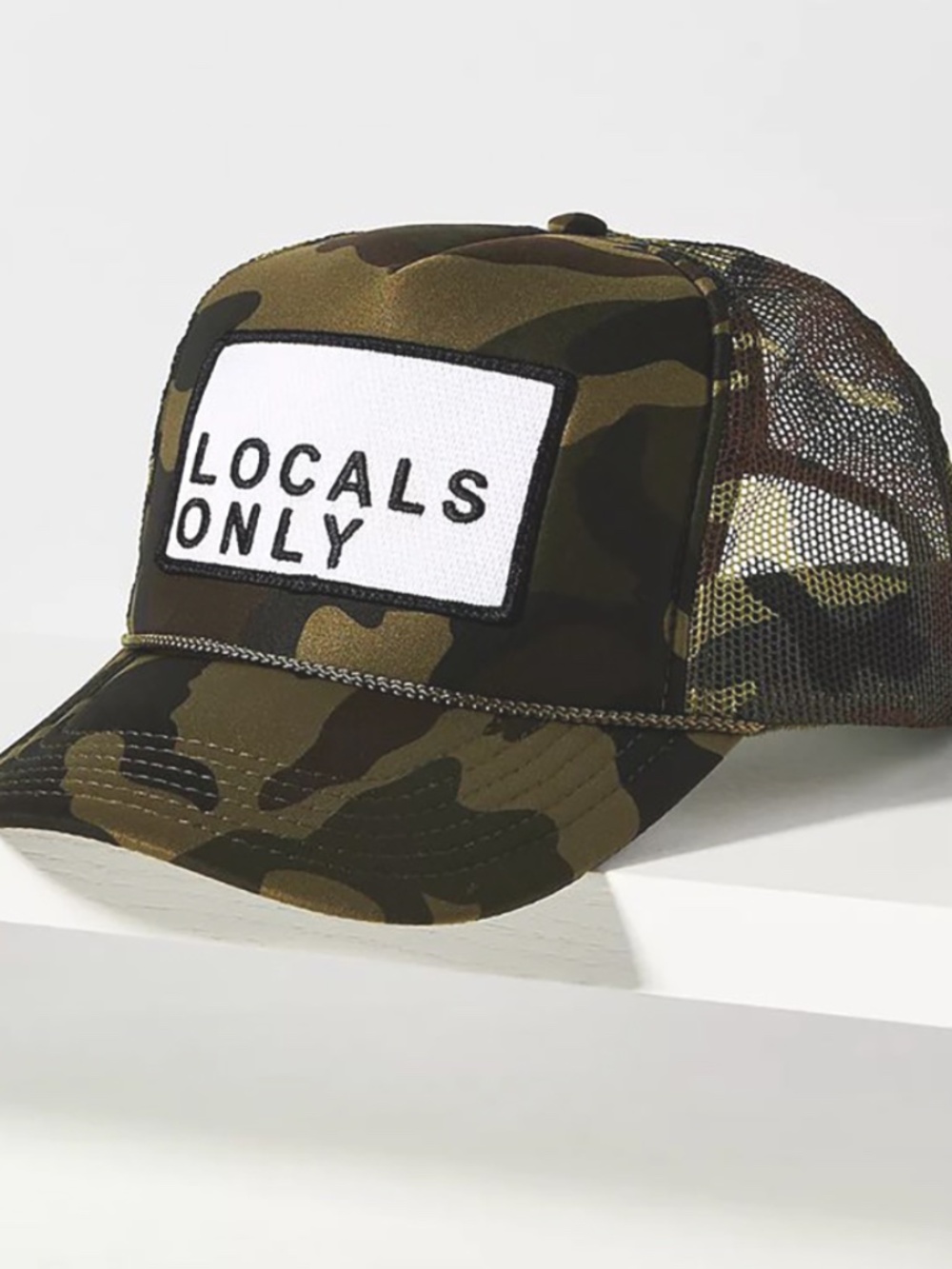 Friday Feelin' Locals Only Camo Trucker Hat Mesh Back Snapback Cap Nordstrom NWT